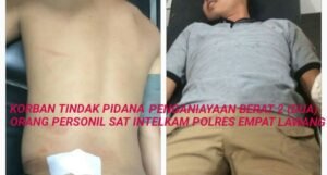 Dua Anggota Polres Empat Lawang Ditusuk