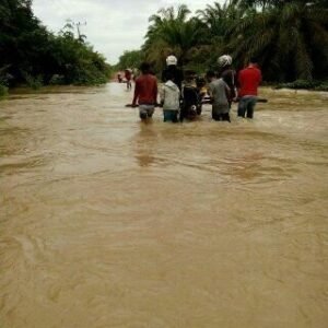 Intensitas Hujan Tinggi, Kecamatan Mesuji OKI Tegenang Air
