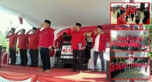 Abdiyanto Pimpin Upacara Hut RI di Kantor DPC PDIP OKI