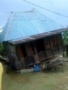 Puting Beliung Luluhlantakan Rumah Warga Lubuk Keliat Ogan Ilir