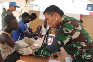 Kontingen Garuda XXXVII-B/Minusca Gelar Pengobatan Gratis di Afrika Tengah