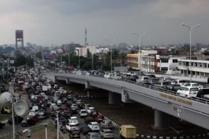 Suasana Kemacetan yang Terjadi di Fly Over Simpang Jakabaring