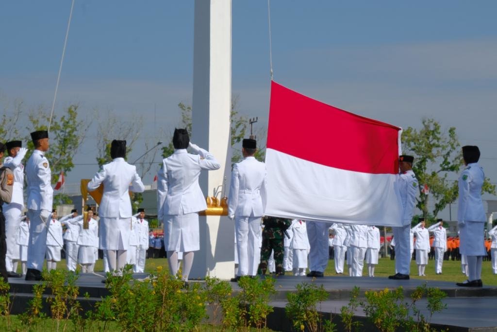Upacara Bendera HUT RI di Kabupaten Muba Berlangsung Khidmat