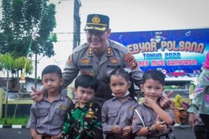 Ribuan Anak TK Ikuti Upacara di Halaman Mapolres Muba