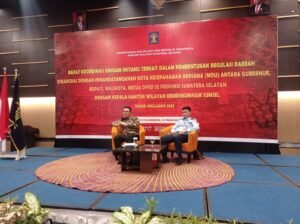 Bagian Hukum Kabupaten Kota se Sumsel Hadiri Rakor Pembentukan Regulasi Daerah