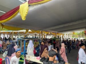 Puluhan Gerobak UMKM Ramaikan Acara Halal Bihalal di Muba